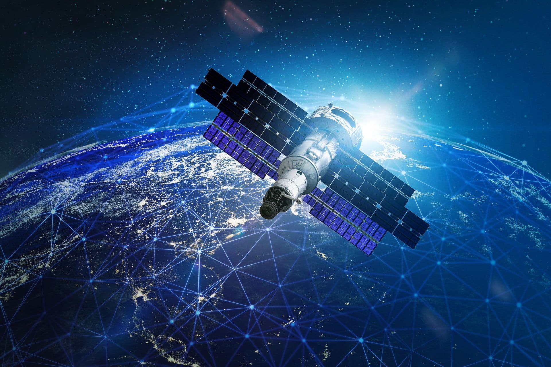 AI analyzing satellite imagery of palm trees